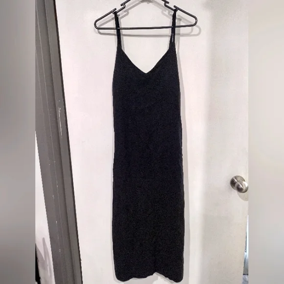 Perfect Stranger black midi slip dress NEW - Picture 1 of 4